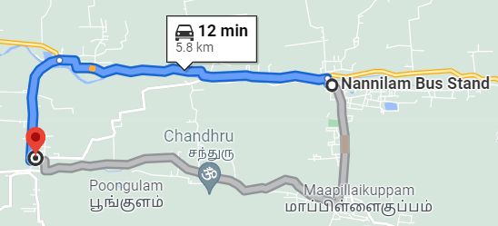 Srivanchiam route map
