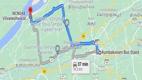 Tiruvaikavur route map