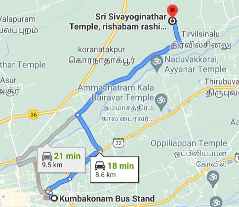 Thiruvisanallur route map