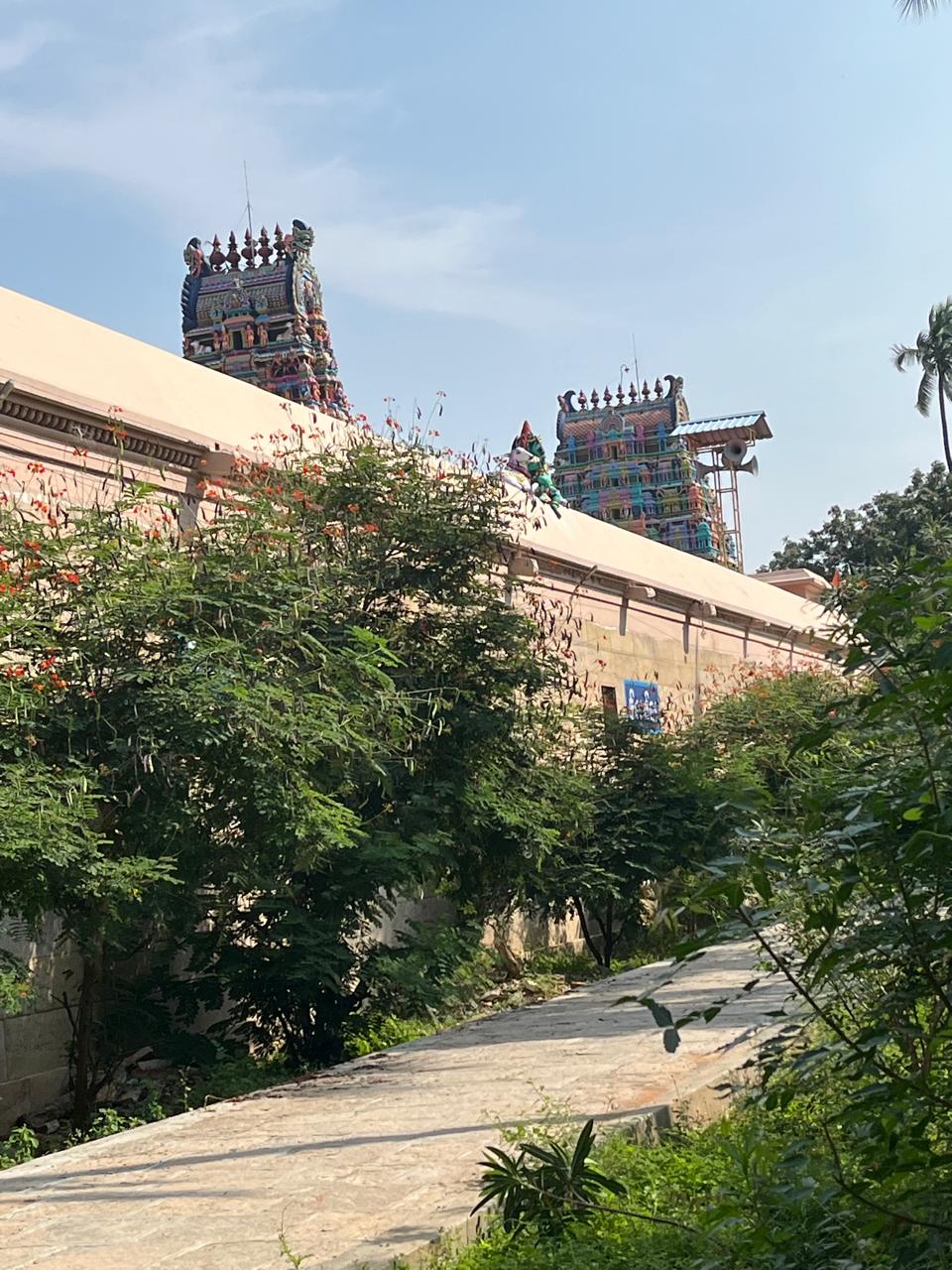 View of towers from outer prakaram