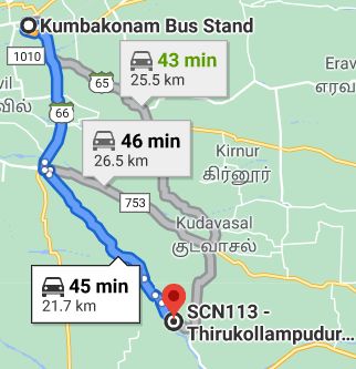 kollampudur route map