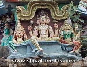 Lord Brahma on the sanctum vimanam
