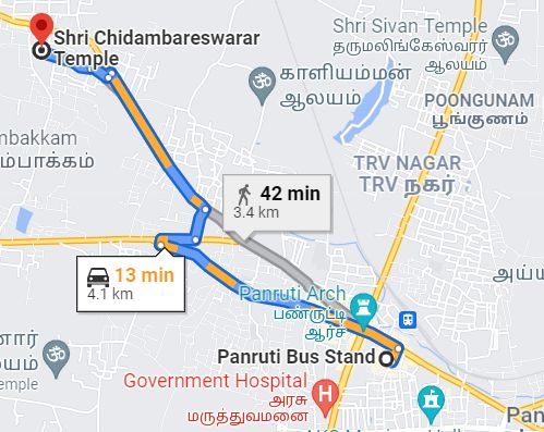 Siddhavadam route map