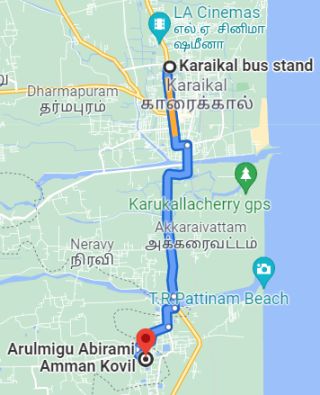 Thiorumalairayanpattinam map